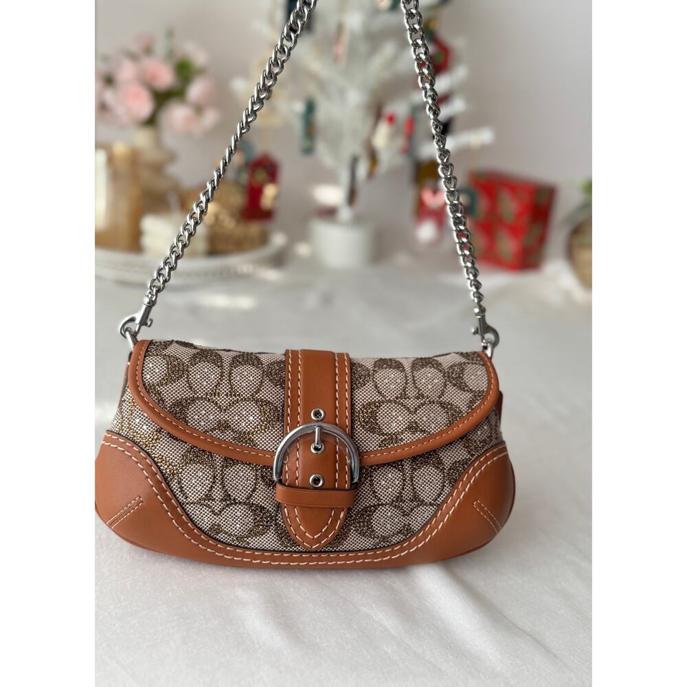 Coach Soho Bag 25 In Crystal Signature Jacquard CBJ65 NWOT